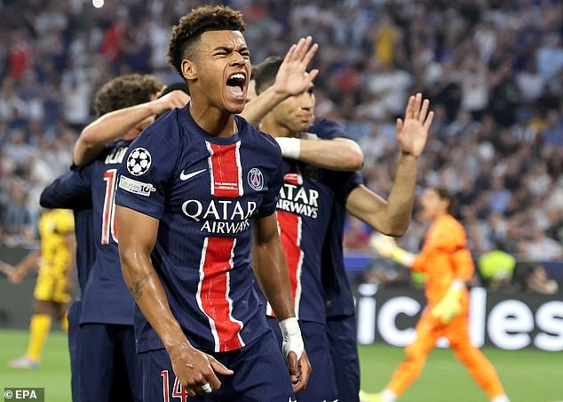 The young sensation roared in celebration on a night to remember for the Parisians