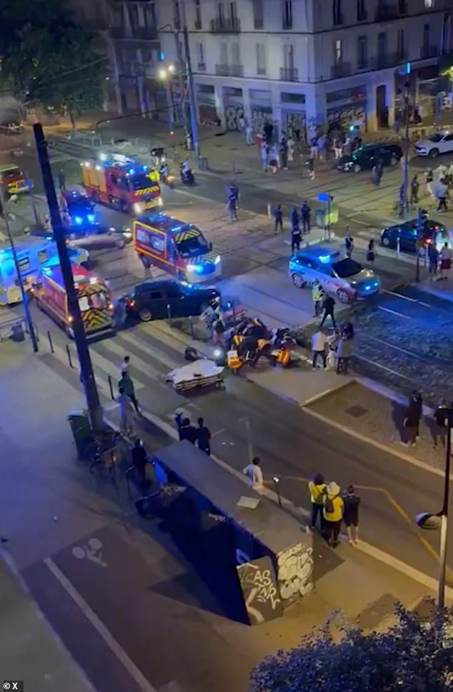 A young woman is said to be 'fighting for her life' after being hit first and two others are also in intensive care, while a fourth was 'extremely badly injured'