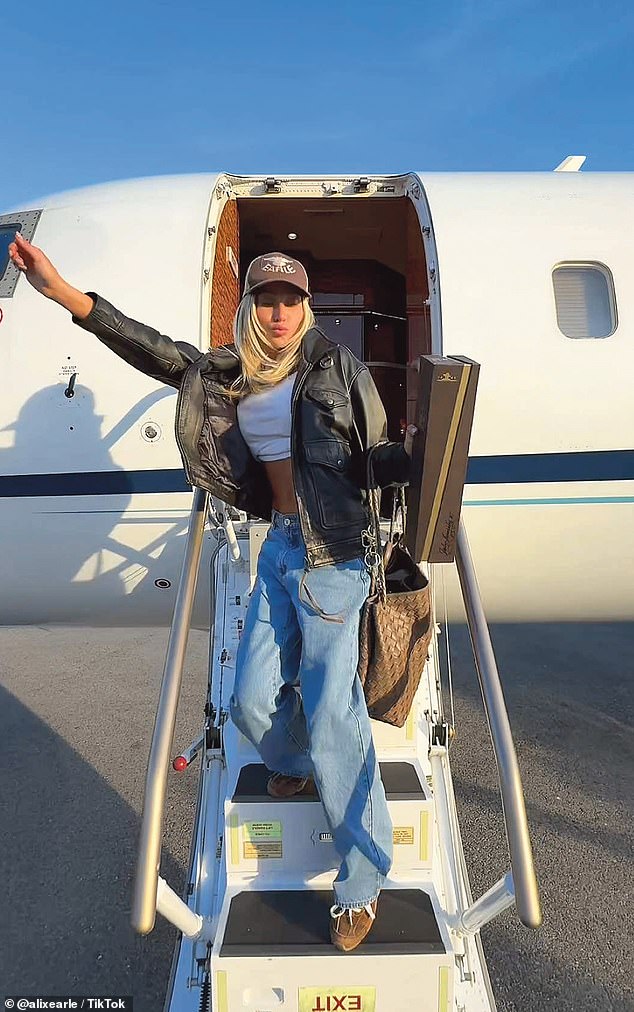 INFLUENCER IN 2025: social-media star Alix Earle (private) jets in to last month’s Coachella festival