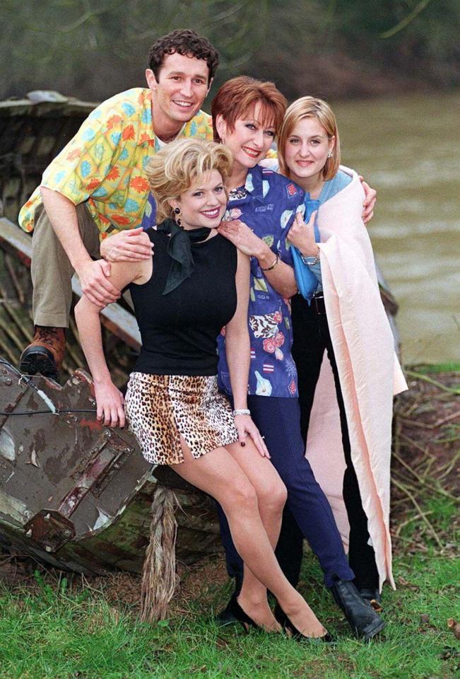 Photo of four Home and Away actors posing together.