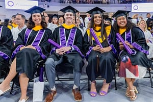 Students sitting in Commencement ceremony May 2025