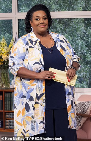 Alison is pictured before her weight loss in June 2021