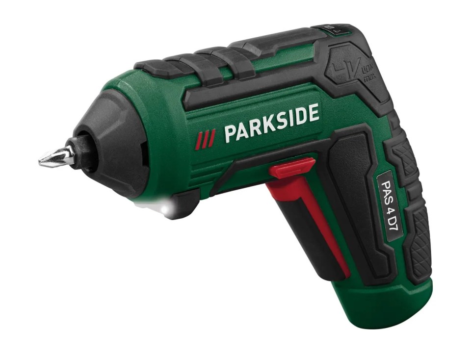 Parkside 4V cordless screwdriver set.