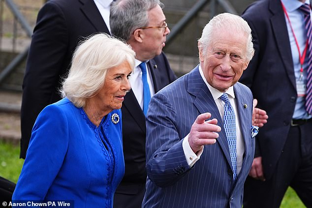 King Charles, (pictured with his wife Camilla), who is still undergoing regular treatments as someone 'living with cancer', was said to be 'frustrated' with his son over the pressure he has put on taxpayers, an insider claimed