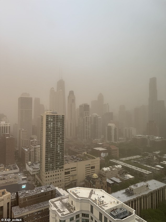'This looks like a bad thunderstorm coming through, but you can tell that it's just not a thunderstorm. It's dust. It's straight up dust,' resident Thomas Jean-Mastej said