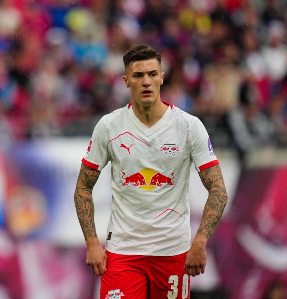 RESTRICTED TO EDITORIAL USE Mandatory Credit: Photo by Ulrik Pedersen/NurPhoto/Shutterstock (15306701dg) Benjamin Sesko of RB Leipzig looks on during the 1. Bundesliga match between RB Leipzig and VfB Stuttgart at Red Bull arena, Leipzig, Germany on May 17, 2025. RB Leipzig v VfB Stuttgart - 1. Bundesliga, Germany - 17 May 2025