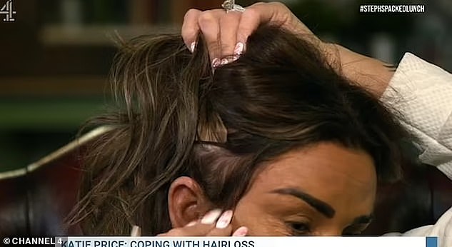 Katie appeared on Steph's Packed Lunch and spoke about her hair loss due to her pregnancies in 2021