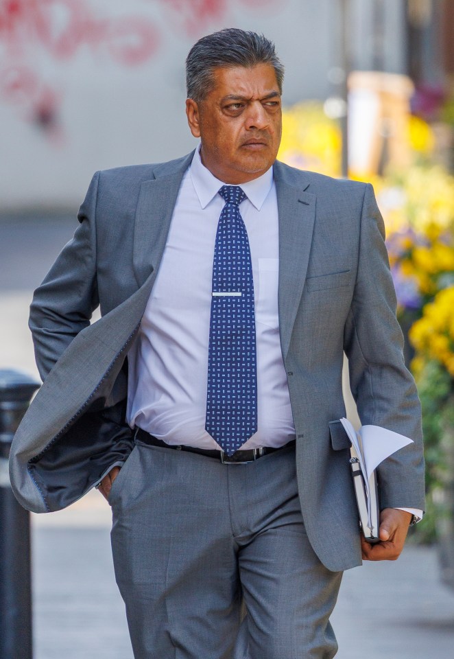Amardip Dhariwal arriving at Reading Crown Court.