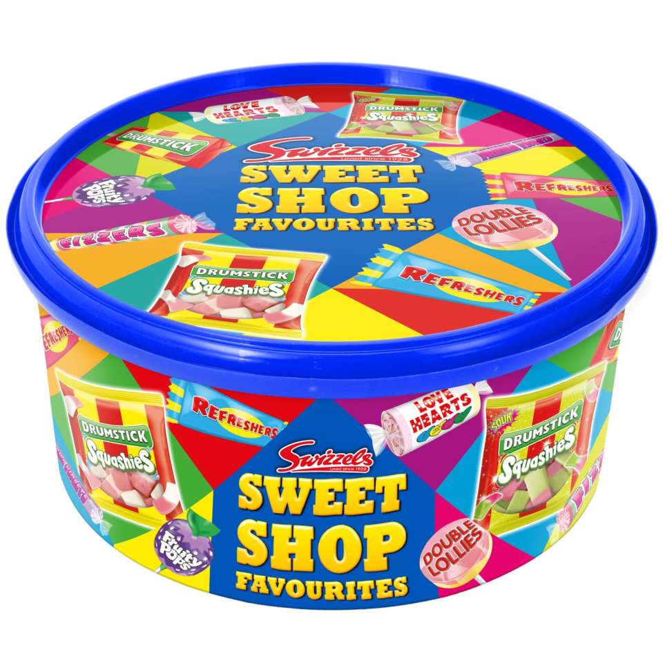 Tub of Swizzels Sweet Shop Favourites candies.