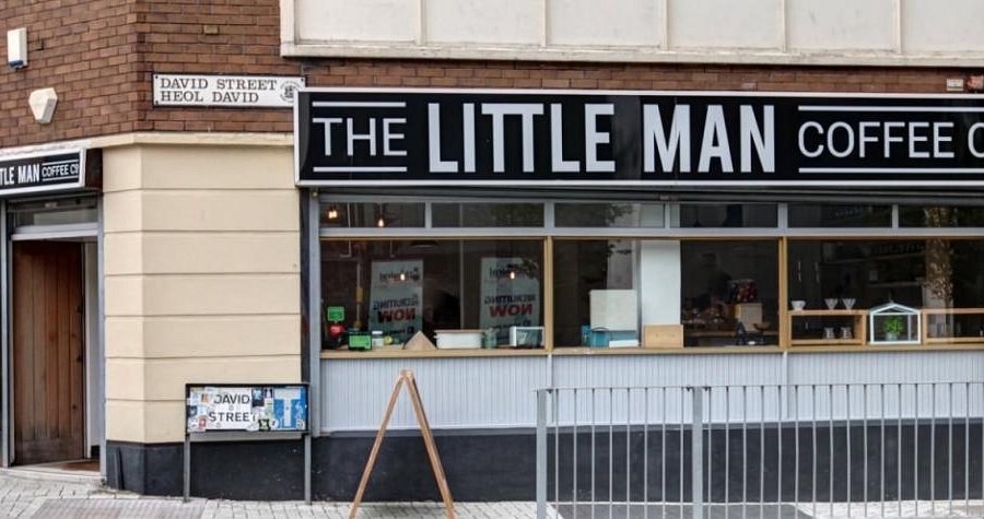 The Little Man Coffee Company storefront.