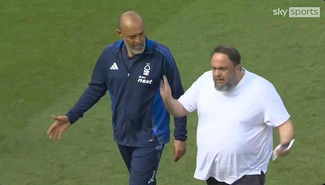 The Forest owner was clearly unhappy with what unfolded in Sunday's Premier League game
