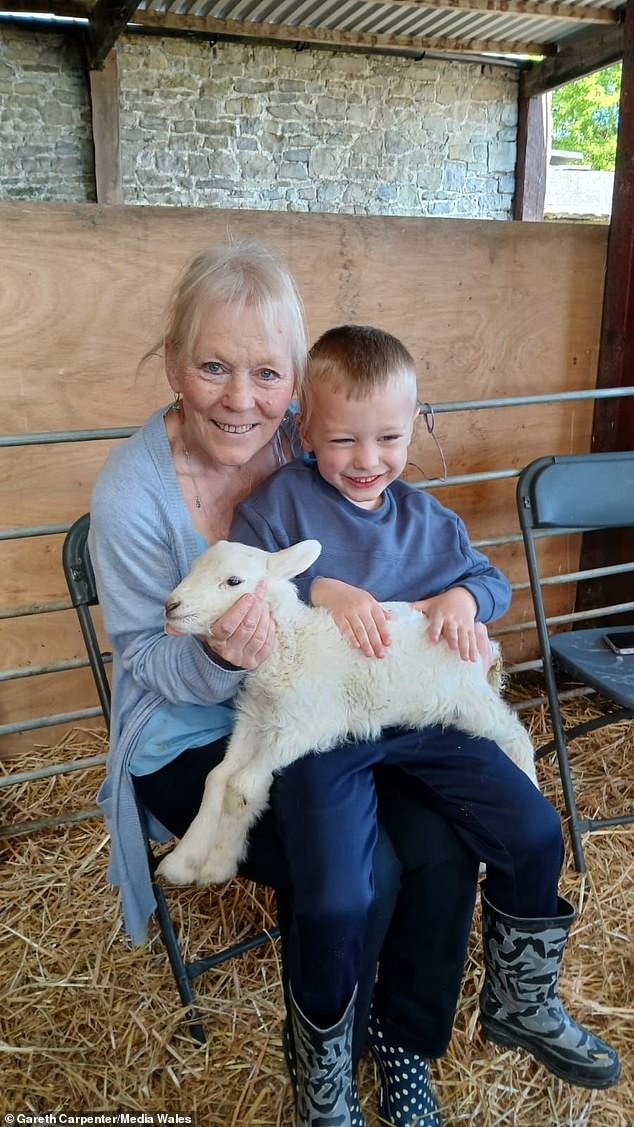 Michael Carpenter, aged four (pictured), from Bridgend, Wales, was hospitalised for three days with 'nightmare' symptoms after after visiting Cowbridge Farm Shop at Marlborough Grange Farm in Cowbridge, Vale of Glamorgan, on April 11 with his grandmother