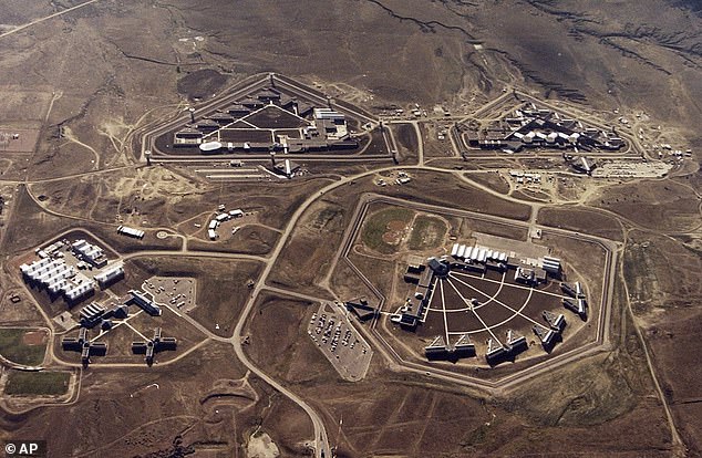 In the US, the only federally run 'super-max' prison is ADX Florence in Colorado, nicknamed the Alcatraz of the Rockies (pictured)