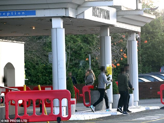Migrants at a hotel in Cheshire earlier this year, with properties paid for by the Home Office through contracts with private suppliers which have now been scrutinised by the National Audit Office