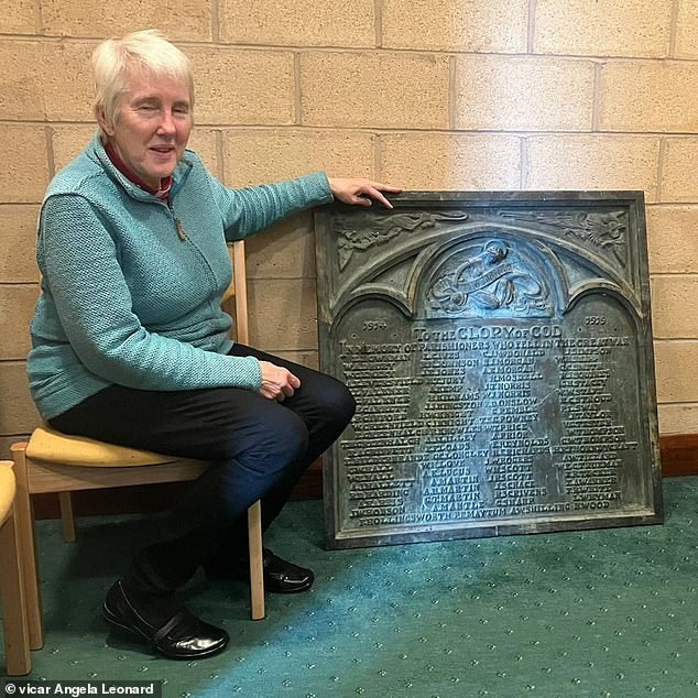 One of two bronze plaques stolen from a church has been sensationally returned after it was found by police on Wednesday
