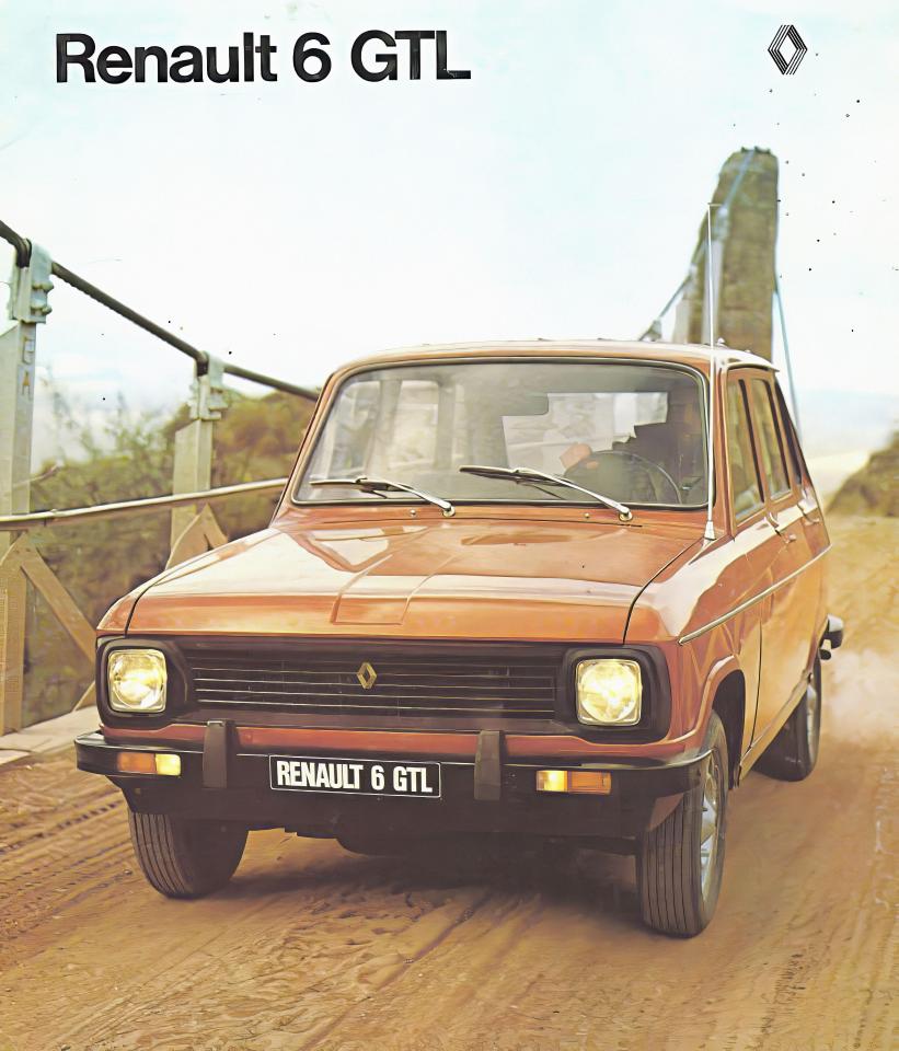 Vintage advertisement for a Renault 6 GTL car.
