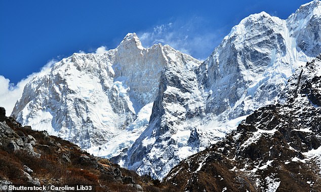 The summit of Mt Kangchenjunga in the Nepalese Himalayas is 8,586m - making it the world's third tallest peak