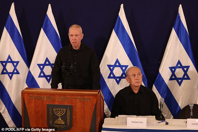 Mr Khan last year announced his intention to seek arrest warrants for Mr Netanyahu (right) and his then-defence minister, Yoav Gallant (left) on charges of alleged crimes against humanity in Gaza