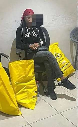 A British woman, 23 (pictured), has been arrested, accused of trying to bring nearly 18kg of cannabis into the UK on board a British Airways flight from Accra, Ghana, back to London's Gatwick Airport on May 18, according to Ghana's Narcotics Control Commission (NACOC)