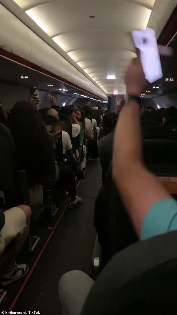 Erika claimed the two male air stewards and an air stewardess on board had asked some passengers for their documentation but were met with shouts of 'F*** off.'