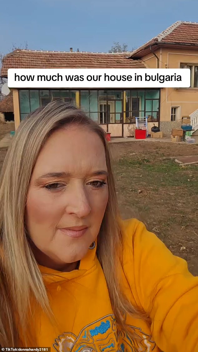 Donna Hardy, from Scunthorpe, moved to Bulgaria last year and bought a huge house with land for just under £22,000