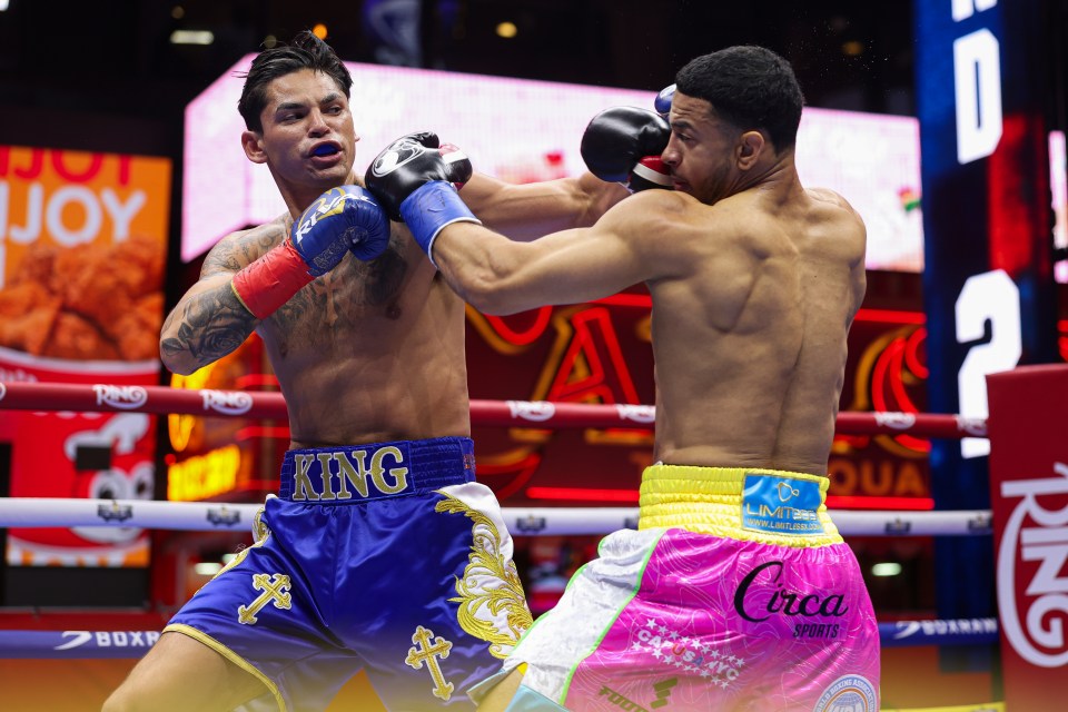 Ryan Garcia and Rolly Romero boxing.