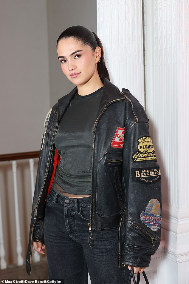 Things came to a head when Brooklyn and Nicola were no shows at any of David's 50th birthday celebrations last week, with The Mail revealing that Romeo's girlfriend Kim Turnbull (pictured Wednesday) has been made the 'scapegoat' in the feud
