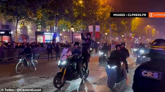 At least three people were injured, one seriously