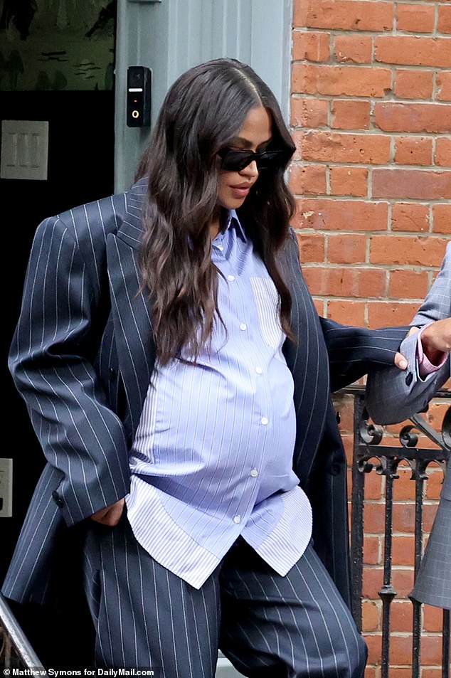 Ventura is pictured heading to court for the final day of her four day long testimony on May 16