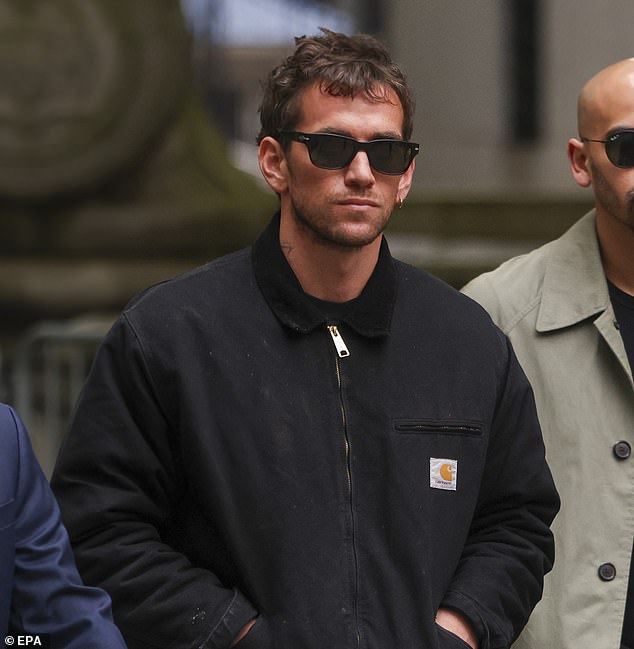 Alex Fine (pictured), who married Ventura in 2019, issued a heartfelt statement after days of hearing his wife recount the trauma she endured during her relationship with the music mogul who faces trial for sex trafficking charges