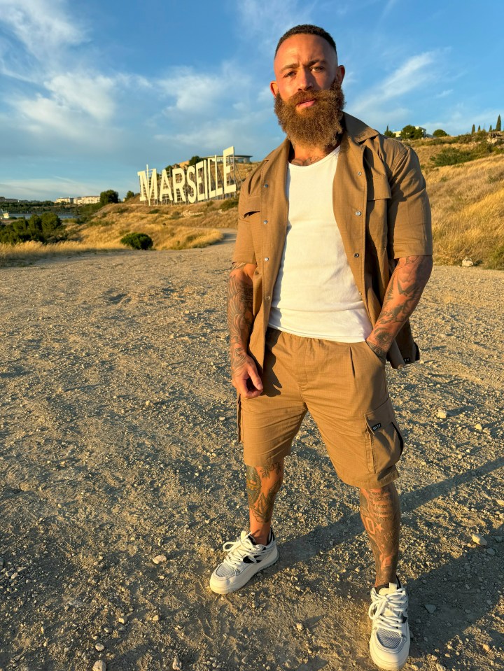 Ashley Cain in Marseille.
