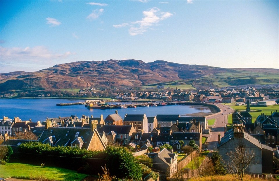 View of Campbeltown, Argyll, Scotland.