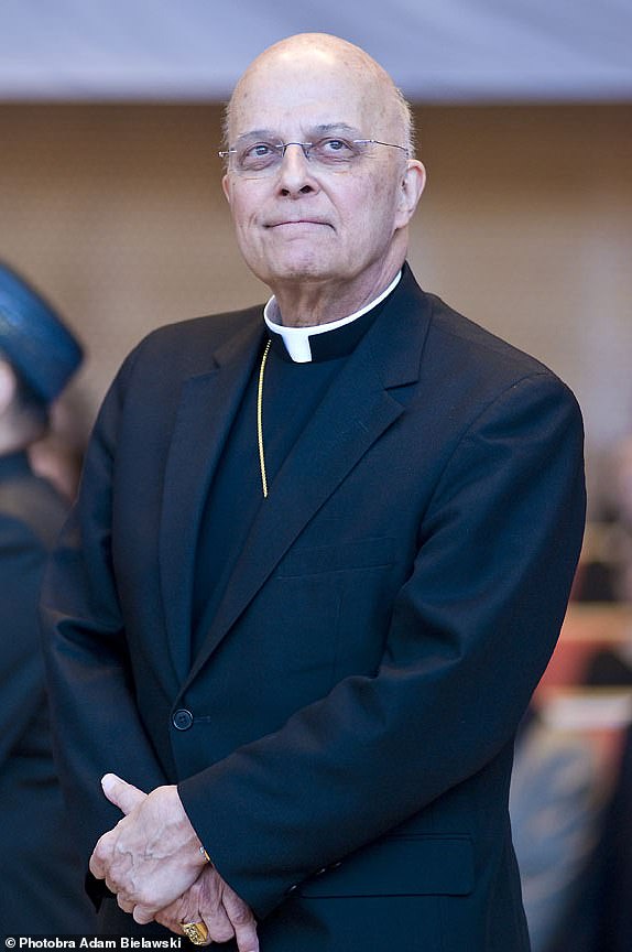 Michael Airdo, a longtime lawyer for the Augustinians in Chicago, has instead put the blame on former Cardinal Francis George (pictured)