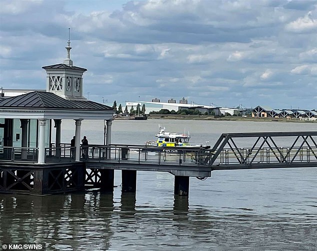 It is understood a boy and girl fell into the Thames at Gravesend, Kent this afternoon with the alarm being raised at 1.45pm