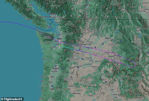 The captain of the aircraft made the decision to turn the plane around back to Seattle and managed to get the plane back on the ground within 45 minutes of the incident occurring