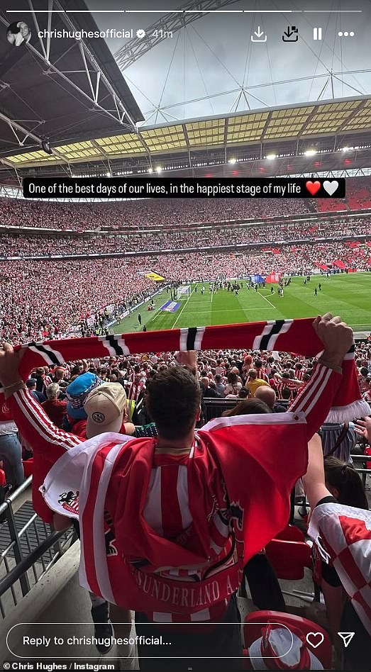 The reality star, 32, who was spotted kissing the US dancer, 22, on their recent Mexican getaway, took to his Instagram Stories with snaps of himself in the crowd at Wembley