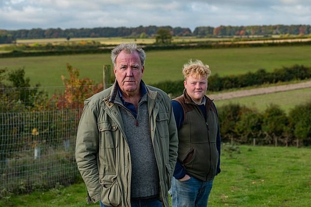 Kaleb - who was on a nationwide tour - later returned to the farm and seemed to be getting along well with Harriet (pictured with Jeremy)
