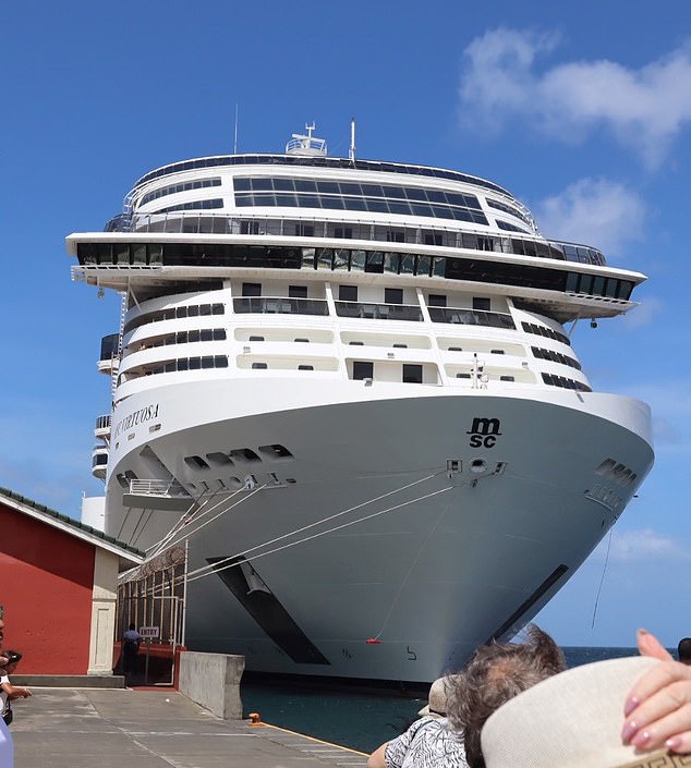 The body of a man who died on Saturday is believed to have been kept aboard the ship until this morning when HMS Virtuosa (pictured) docked back in the Horizon terminal in Hampshire