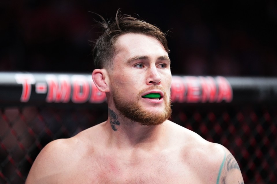 LAS VEGAS, NEVADA - DECEMBER 10: Darren Till of England is introduced prior to facing Dricus Du Plessis of South Africa in a middleweight fight during the UFC 282 event at T-Mobile Arena on December 10, 2022 in Las Vegas, Nevada. (Photo by Chris Unger/Zuffa LLC)