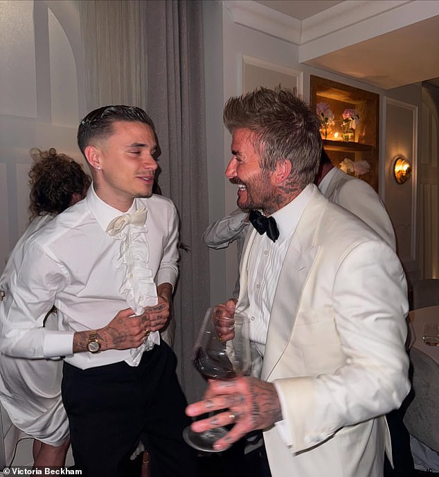 David Beckham marked his milestone 50th with a bang as four days of raucous celebrations ended with noise complaints in the early hours of Sunday morning (pictured with his son Romeo)