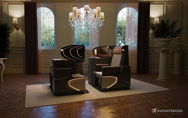 The seats the Italian brand actually makes; the company sells its luxurious business class designs to airlines and private jet manufacturers around the world