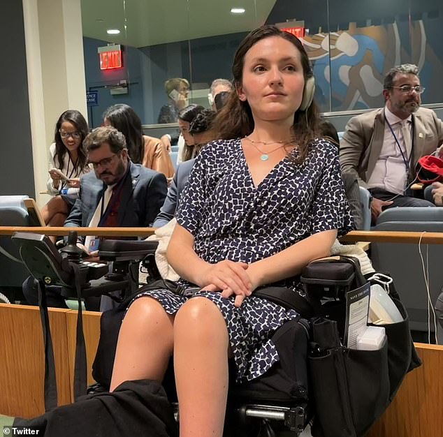Disability activist Anna Landre (pictured), 25, a wheelchair user who lives with spinal muscular atrophy, a rare genetic disease, was left in tears at Liverpool Street station after rail staff branded her 'rude' and repeatedly denied her vital ramp access