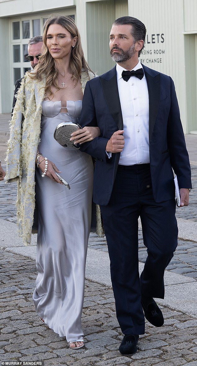 The exclusive event was held HMS Victory and HMS Warrior at Portsmouth's Historic Dockyard where the American couple were spotted inside parked armoured cars