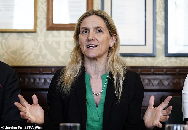MP Kim Leadbeater at a press conference at the Houses of Parliament in Westminster, London, to discuss the Terminally Ill Adults (End of Life) Bill