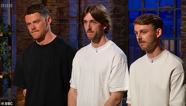 Luxe Collective brothers Ben and Joe Gallgher (centre and right) from Formby, Merseyside, and their business partner Oliver Millar (left) appeared on the BBC's Dragons' Den in January 2014