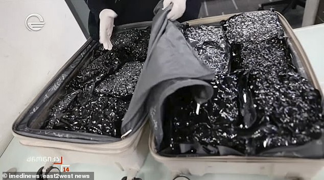Pictured: The alleged suitcase of British citizen Bella May Culley, 18