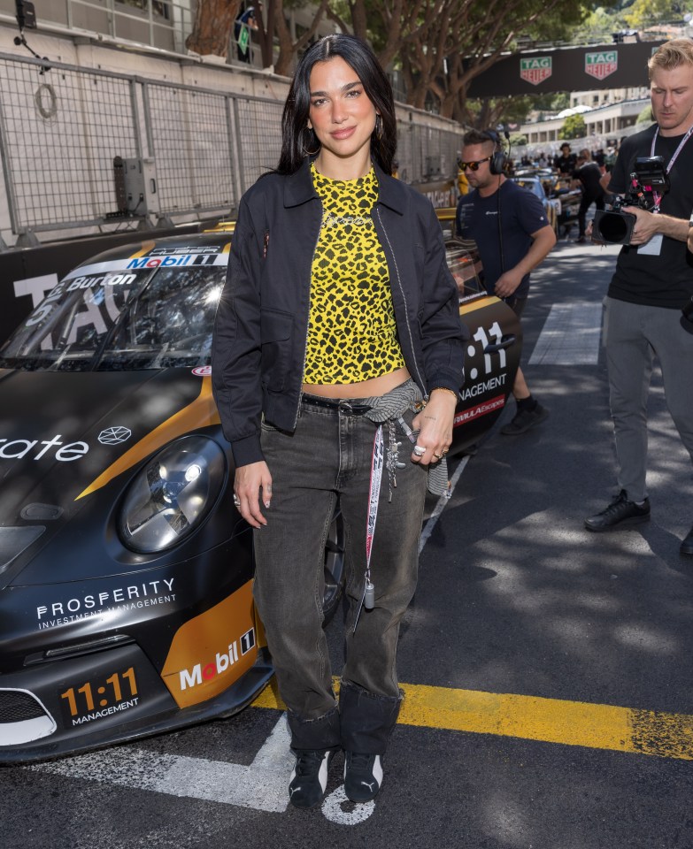 Dua Lipa at the Monaco Grand Prix.