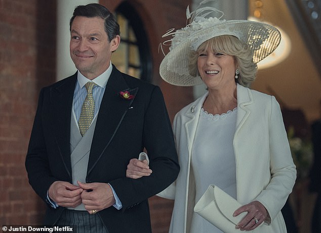 Dominic West as Charles and Olivia Williams as Camilla in Netflix's The Crown