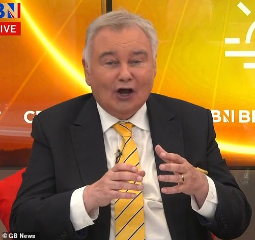 Eamonn Holmes fell off his chair on live on air on Wednesday morning, shocking his GB News co-stars