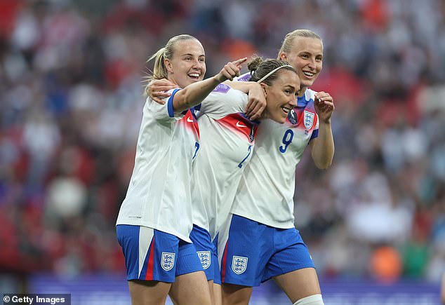 England cruised to victory at Wembley thanks to Aggie Beever-Jones' hat-trick